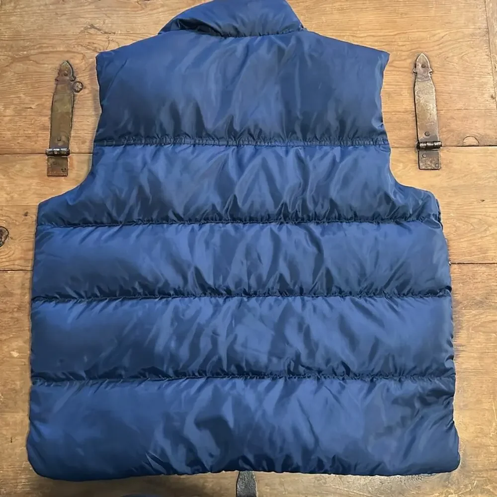 Men's J Crew Blue Puffer Vest Size X-Large